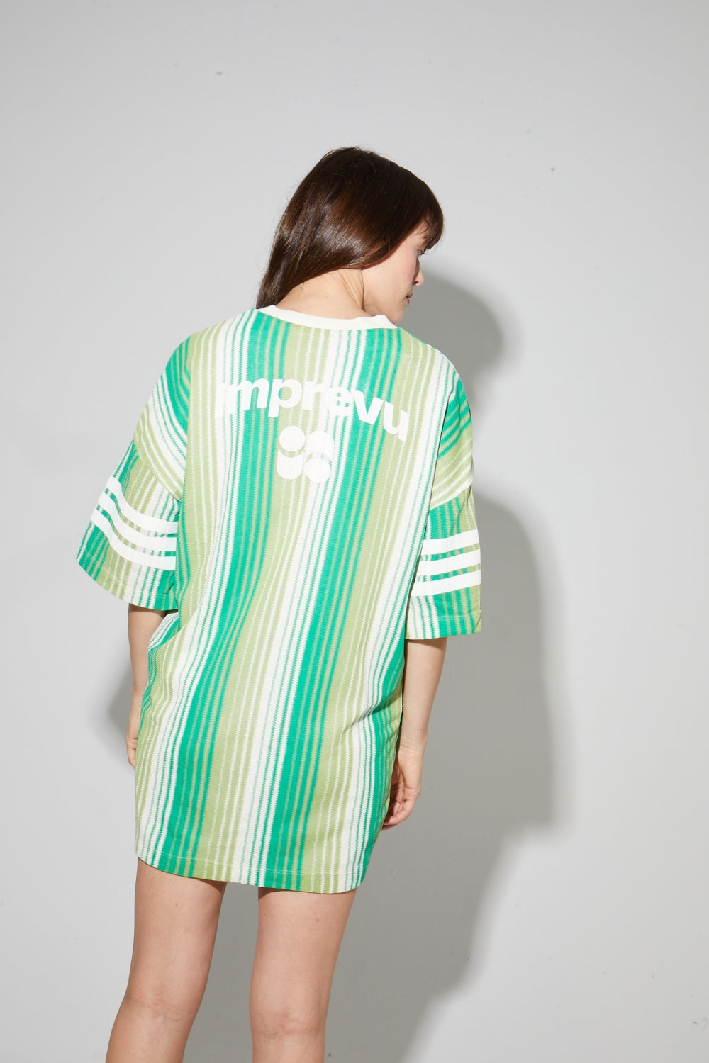 Dress Jody Tricot Italien Rayures Green