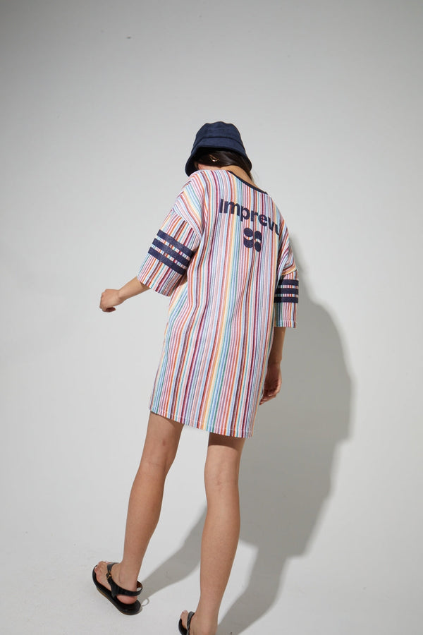 Dress Jody Tricot Italien Rayures Colorful
