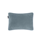 Coussin Double Face 50X35 En Velours Côtelé - Vert Et Bleu