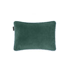 Coussin Double Face 50X35 En Velours Côtelé - Vert Et Bleu