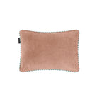 Coussin Double Face 50X35 En Velours Côtelé - Rose Et Marron