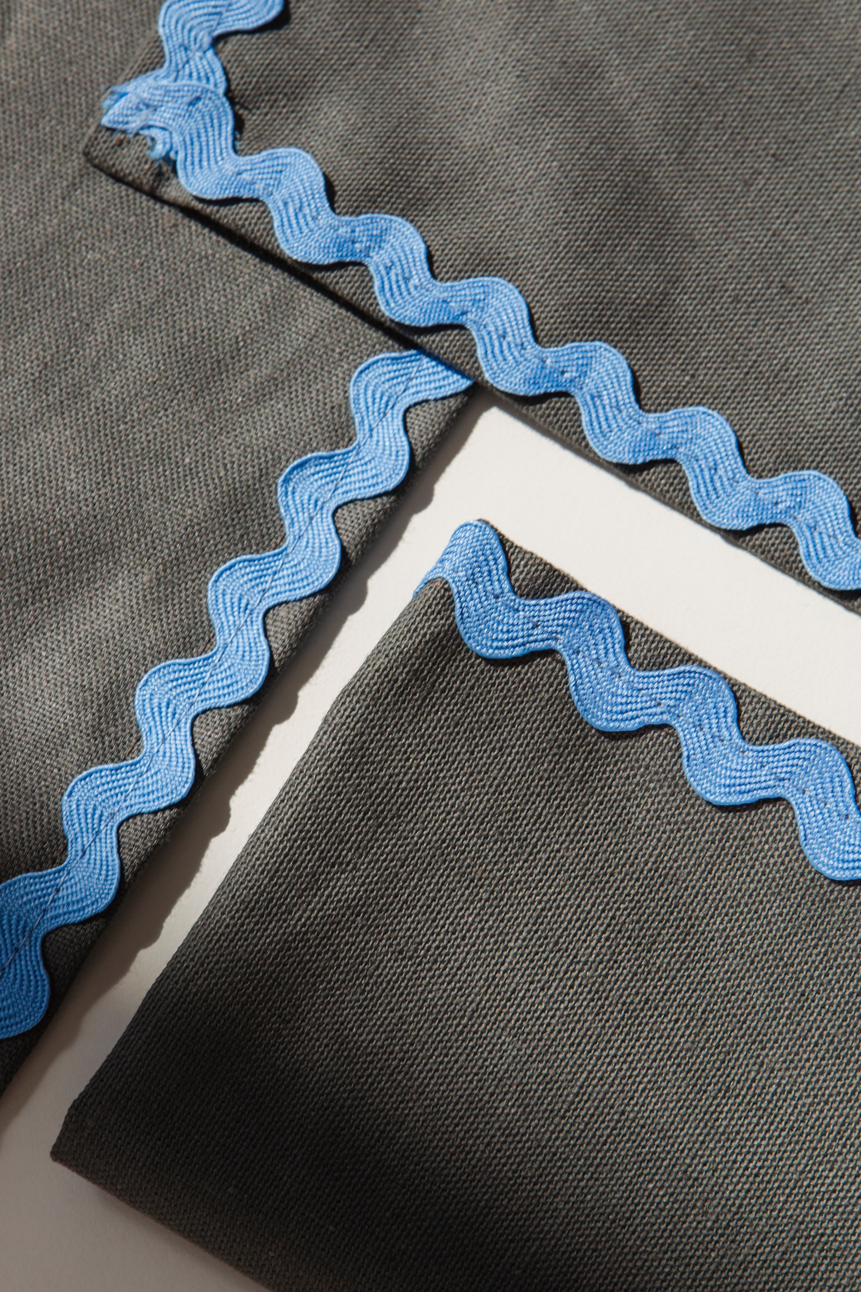 2 Sets De Table Wavy - Gris/Bleu