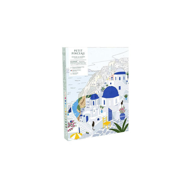 Coffret Peinture Au Numéro - Petit Pinceau - Santorini Par Maja Tomljanovic