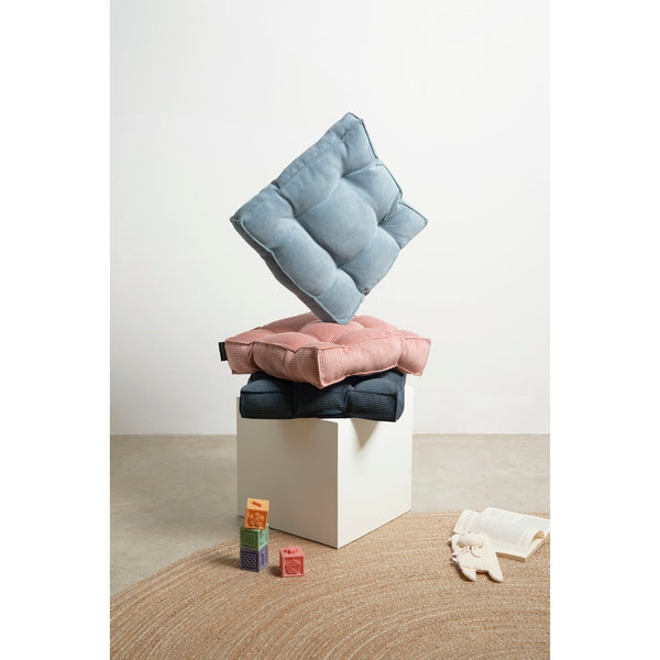 Coussin Carré Gustav En Velours Côtelé - Aigue-Marine