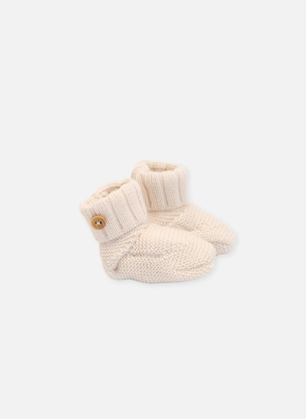 Chaussons En Laine Mélangée - Écru