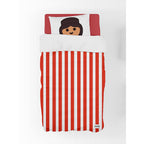 Parure De Lit Enfant À Rayures Playmobil - Rouge