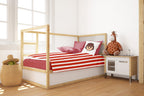 Parure De Lit Enfant À Rayures Playmobil - Rouge