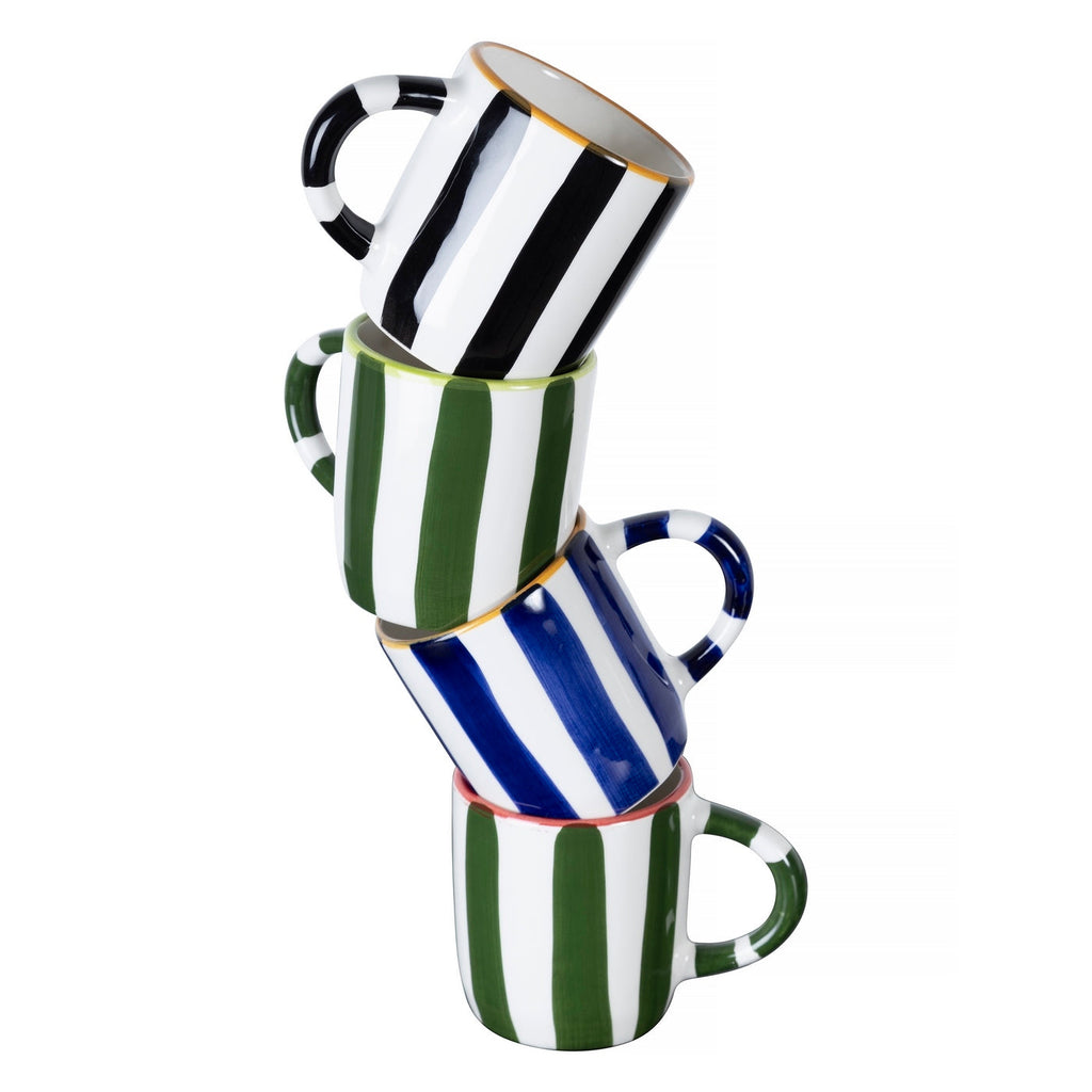 Mug Minerva Green Lines - Vert Et Blanc