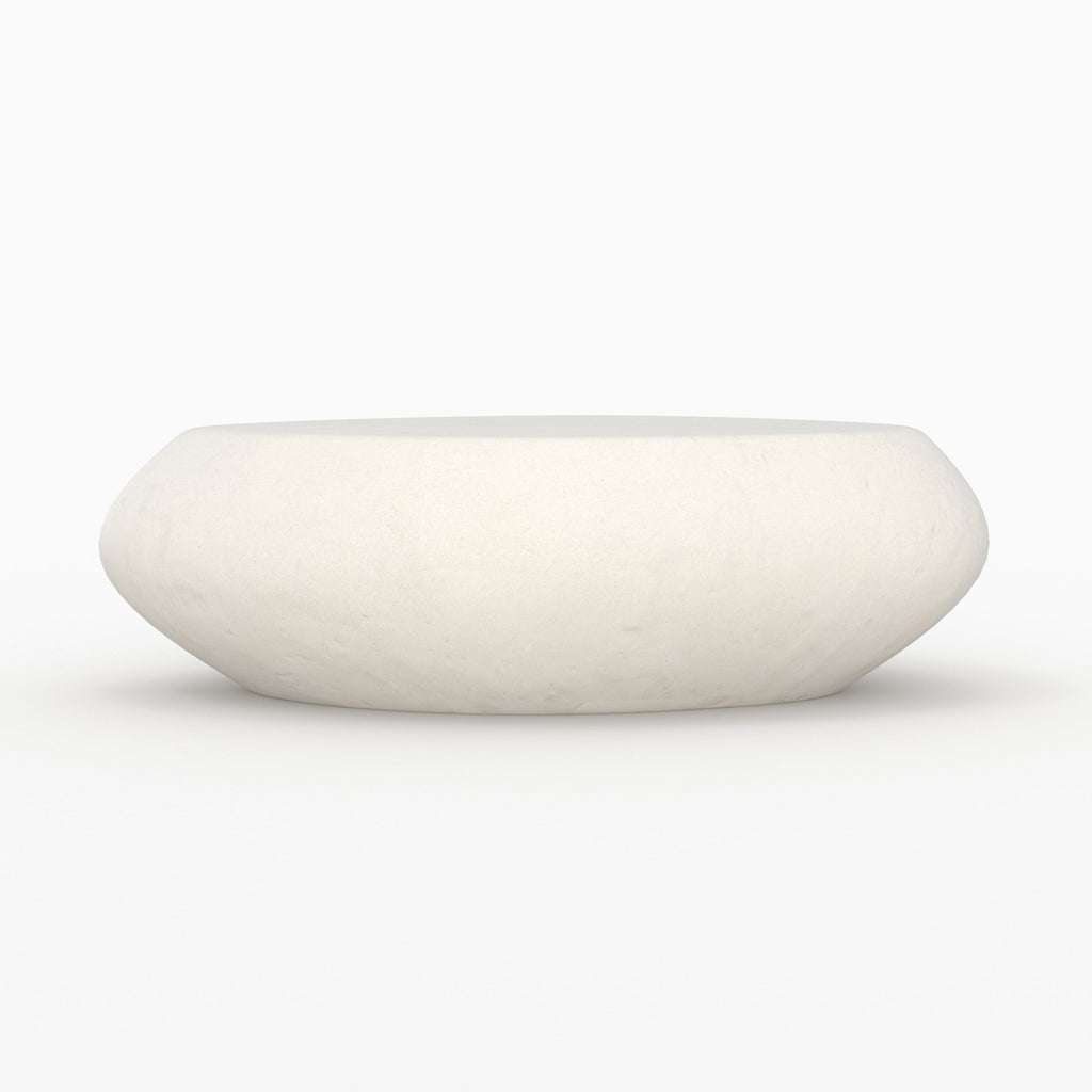 105cm table basse beton blanc maui ovale