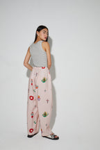 Pantalon Alma Imprimé Madone Fabriqué En Italie