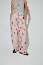Pantalon Alma Imprimé Madone Fabriqué En Italie