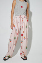 Pantalon Alma Imprimé Madone Fabriqué En Italie