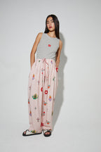 Pantalon Alma Imprimé Madone Fabriqué En Italie