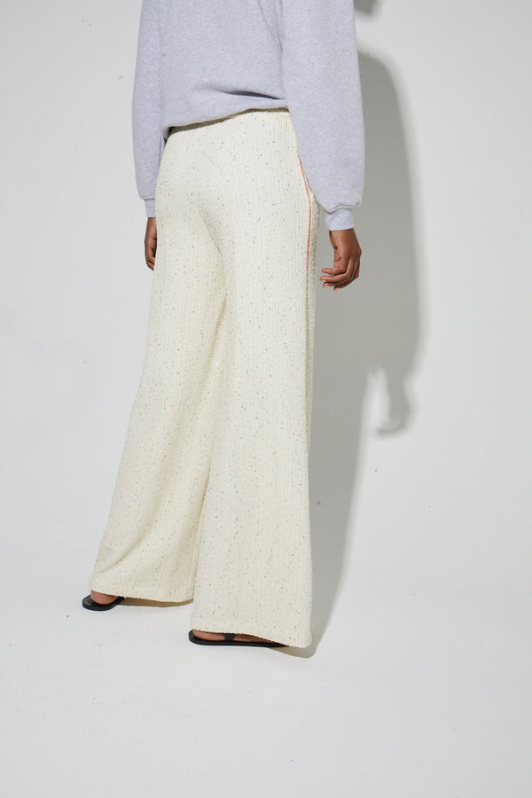 Pantalon Charlie Tricot Naturel, Fabriqué En Italie