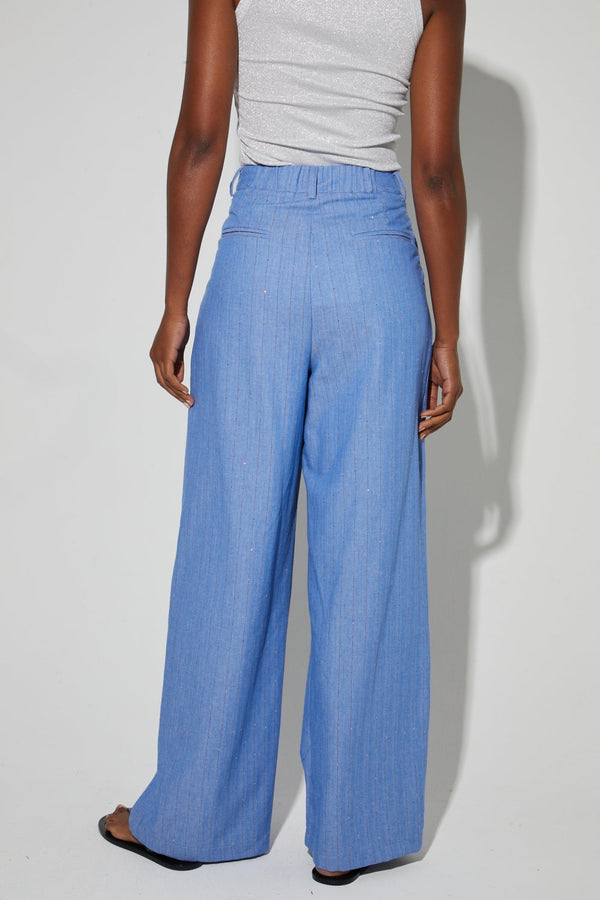 Pantalon Astrid Éclat Bleu, Fabriqué En Italie