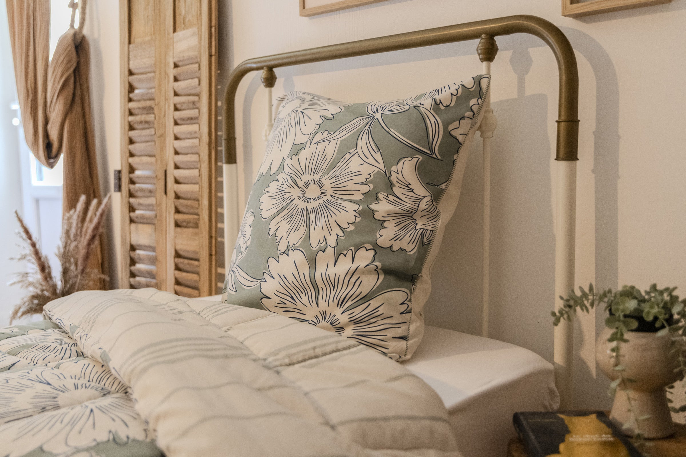 Tamara - Couette Imprimée + 1 Taie D'Oreiller - Coton Imprimé