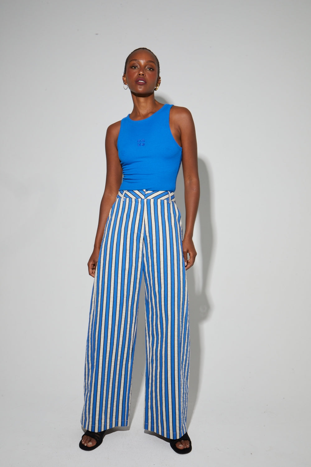 Pantalon Rivieria Blue Fabriqué En Italie