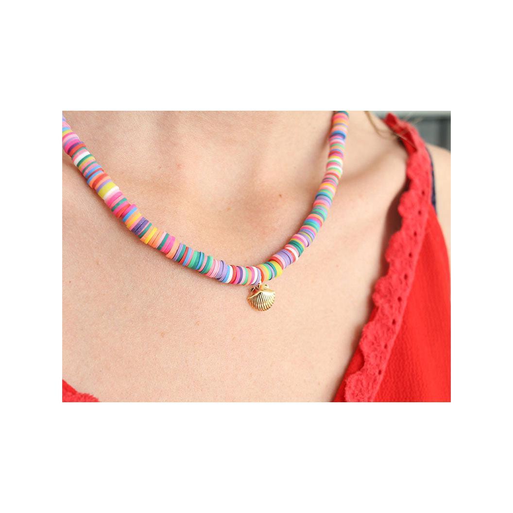 Boite De Perles Rondelles Heishi 6 Mm - Mix De Couleurs Pop