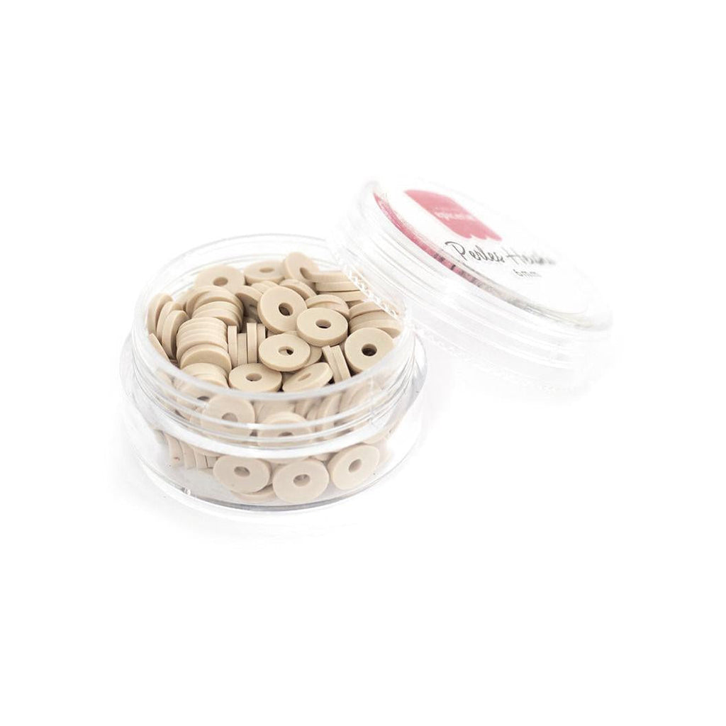 Boite De Perles Rondelles Heishi 6 Mm - Taupe