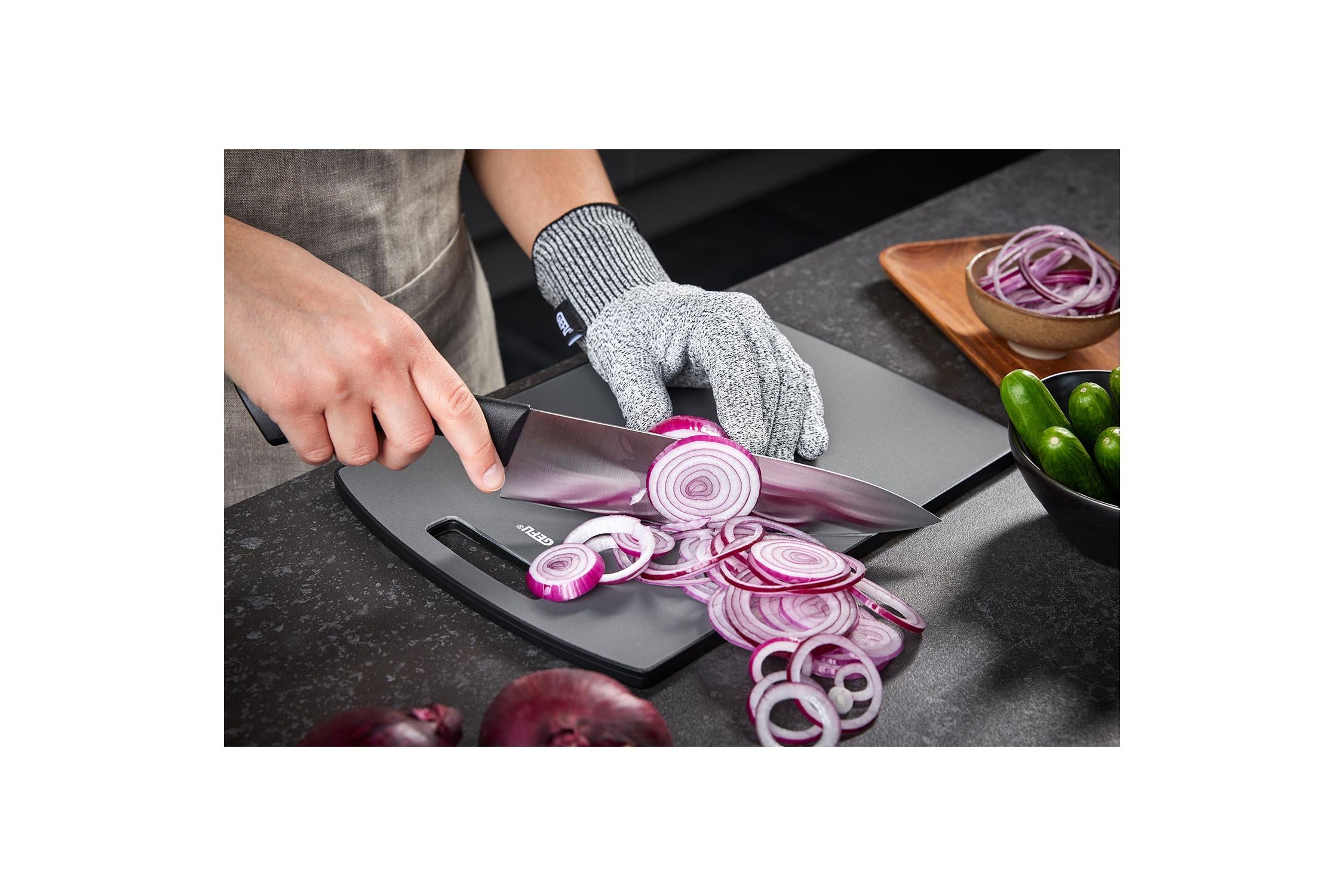 Securo - Gant De Protection Contre Les Coupures - Noir/Gris