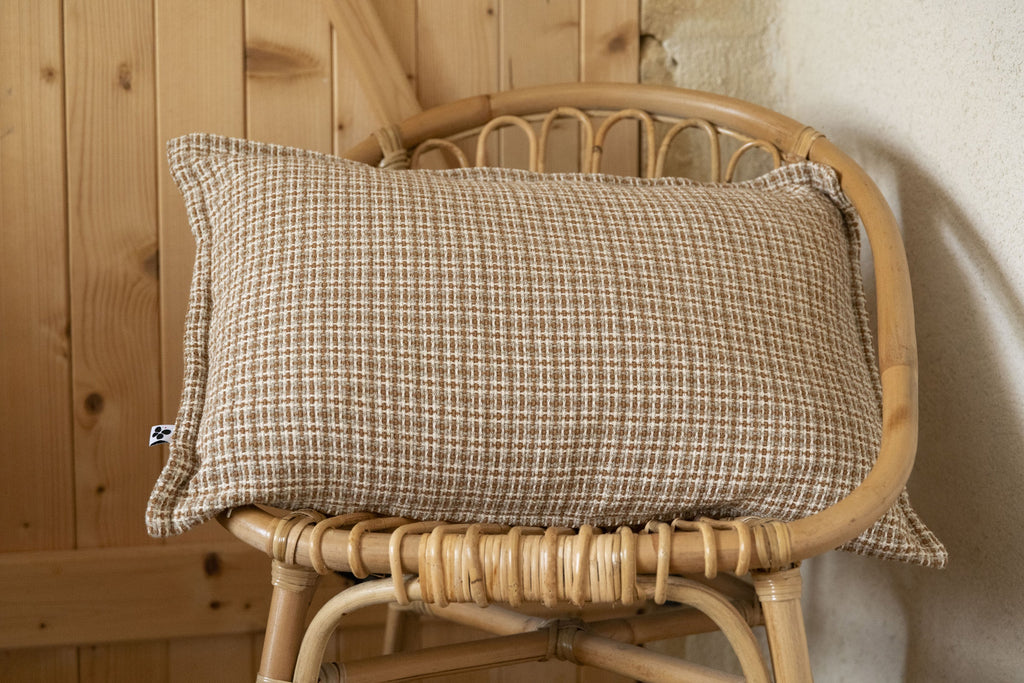 Edgar - Coussin Déhoussable Avec Passepoil - Coton Texturé