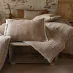Anton - Coussin Déhoussable Avec Franges - Coton Texturé