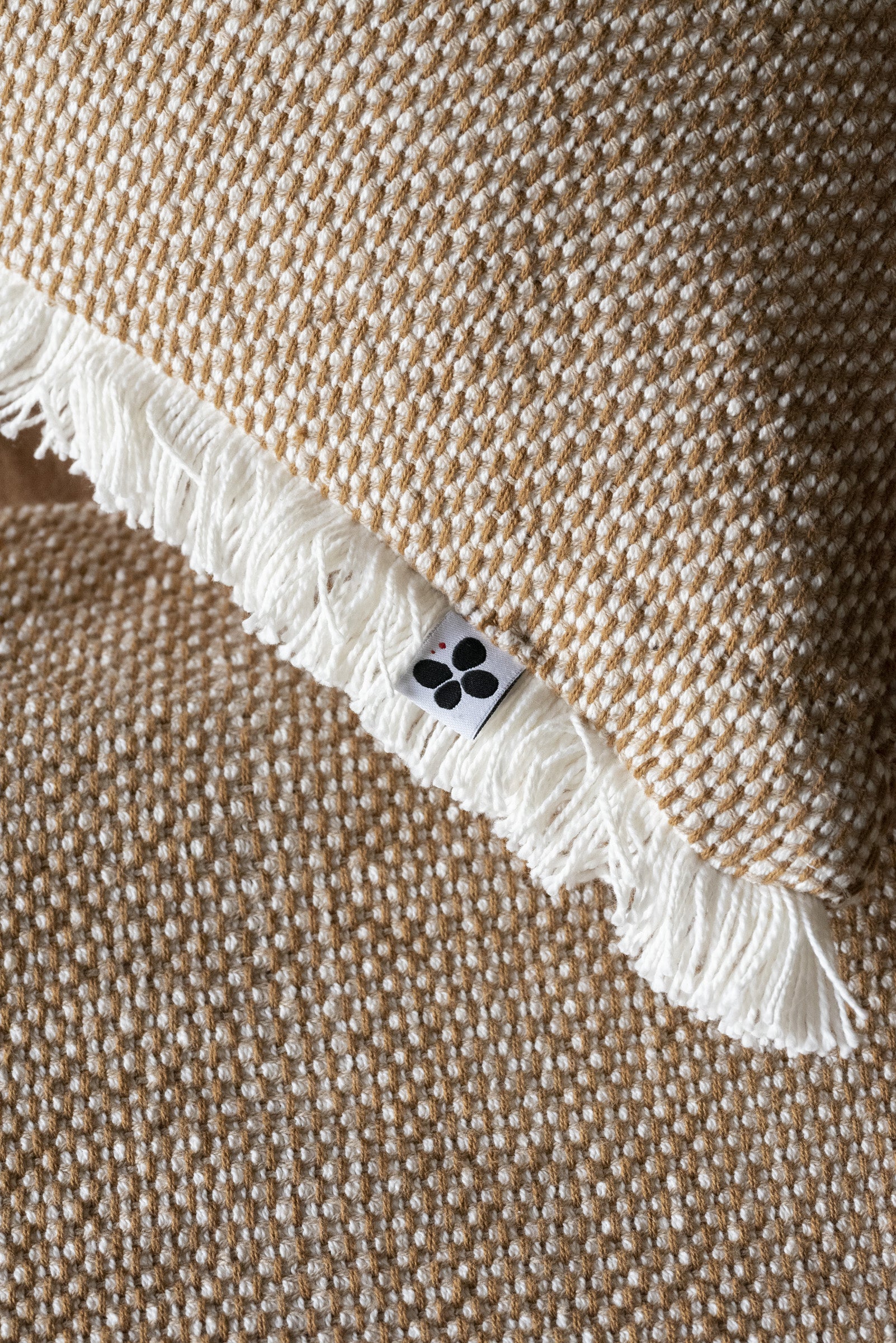 Anton - Coussin Déhoussable Avec Franges - Coton Texturé