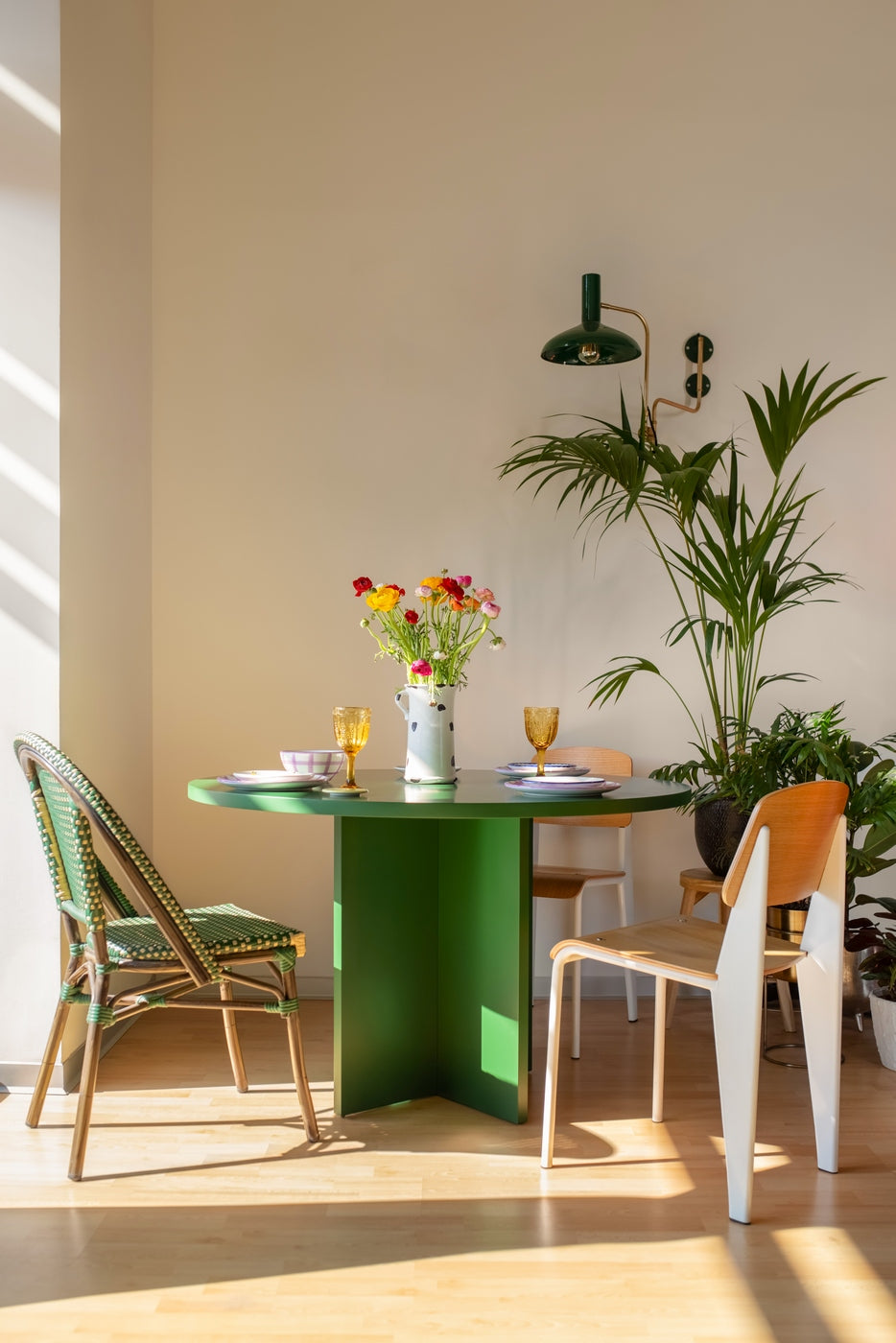 Table De Salle À Manger Ronde Matilda 120 Cm Stratifiée - Cèdre