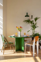 Table De Salle À Manger Ronde Matilda 120 Cm Stratifiée - Cèdre