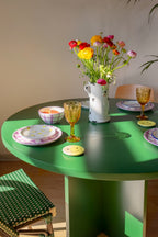 Table De Salle À Manger Ronde Matilda 120 Cm Stratifiée - Cèdre