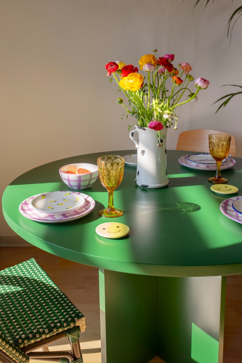 Table De Salle À Manger Ronde Matilda 120 Cm Stratifiée - Cèdre