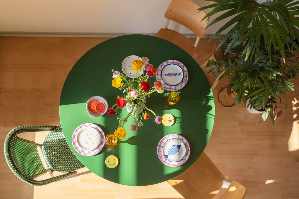 Table De Salle À Manger Ronde Matilda 120 Cm Stratifiée - Cèdre