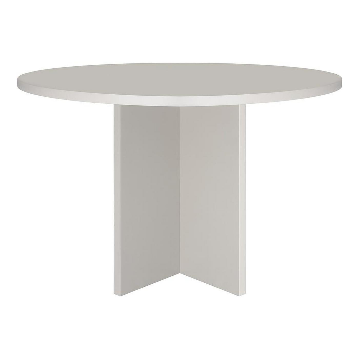 Table De Salle À Manger Ronde Matilda 120 Cm Stratifiée - Taupe