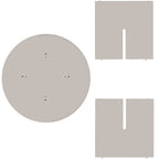 Table De Salle À Manger Ronde Matilda 120 Cm Stratifiée - Taupe