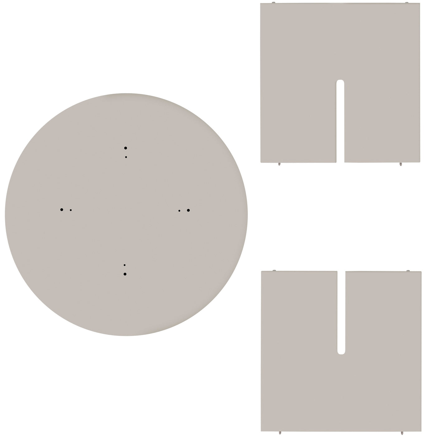 Table De Salle À Manger Ronde Matilda 120 Cm Stratifiée - Taupe