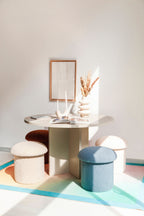 Table De Salle À Manger Ronde Matilda 120 Cm Stratifiée - Taupe
