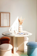Table De Salle À Manger Ronde Matilda 120 Cm Stratifiée - Taupe