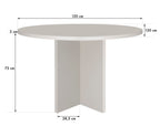 Table De Salle À Manger Ronde Matilda 120 Cm Stratifiée - Taupe