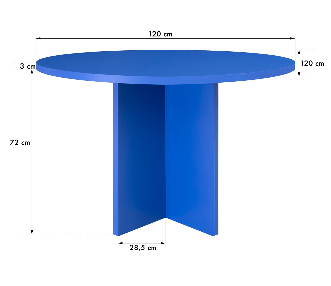 Table De Salle À Manger Ronde Matilda 120 Cm Stratifiée - Pruss