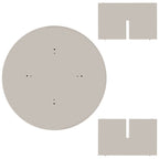 Table Basse Pausa Ronde 100 Cm En Stratifié - Taupe