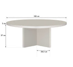 Table Basse Pausa Ronde 100 Cm En Stratifié - Taupe