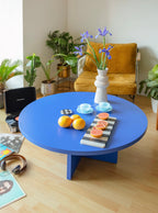 Table Basse Pausa Ronde 100 Cm Stratifiée - Pruss - Prusse