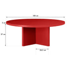 Table Basse Pausa Ronde 100 Cm En Stratifié - Flame - Flame