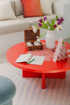 Table Basse Pausa Ronde 100 Cm En Stratifié - Flame - Flame