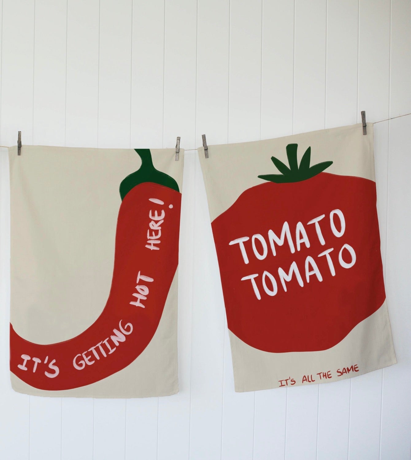 Set De 2 Chiffons - Tomato - Multicolore