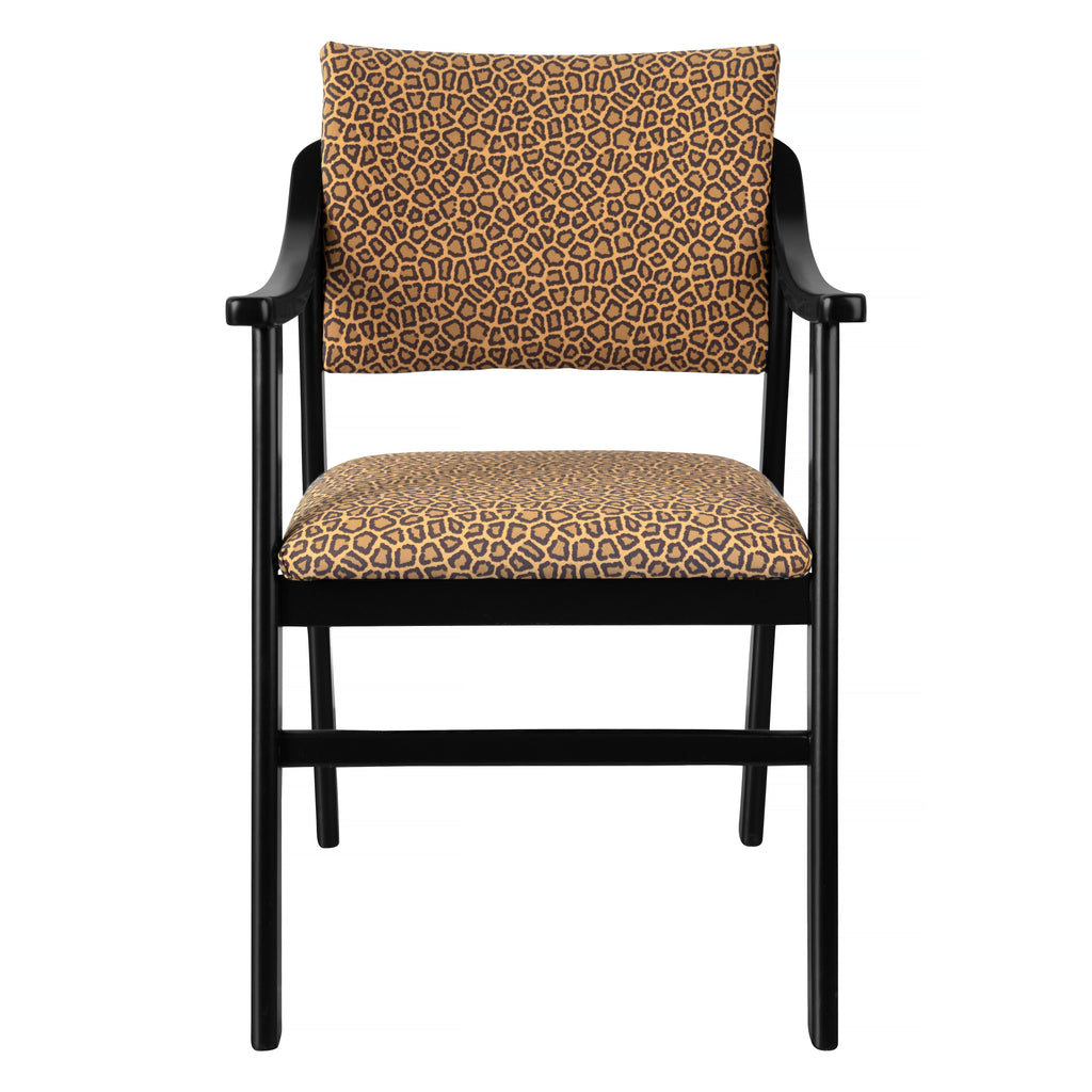 Chaise avec Accoudoirs Etienne Bois de Hêtre "Leopard"