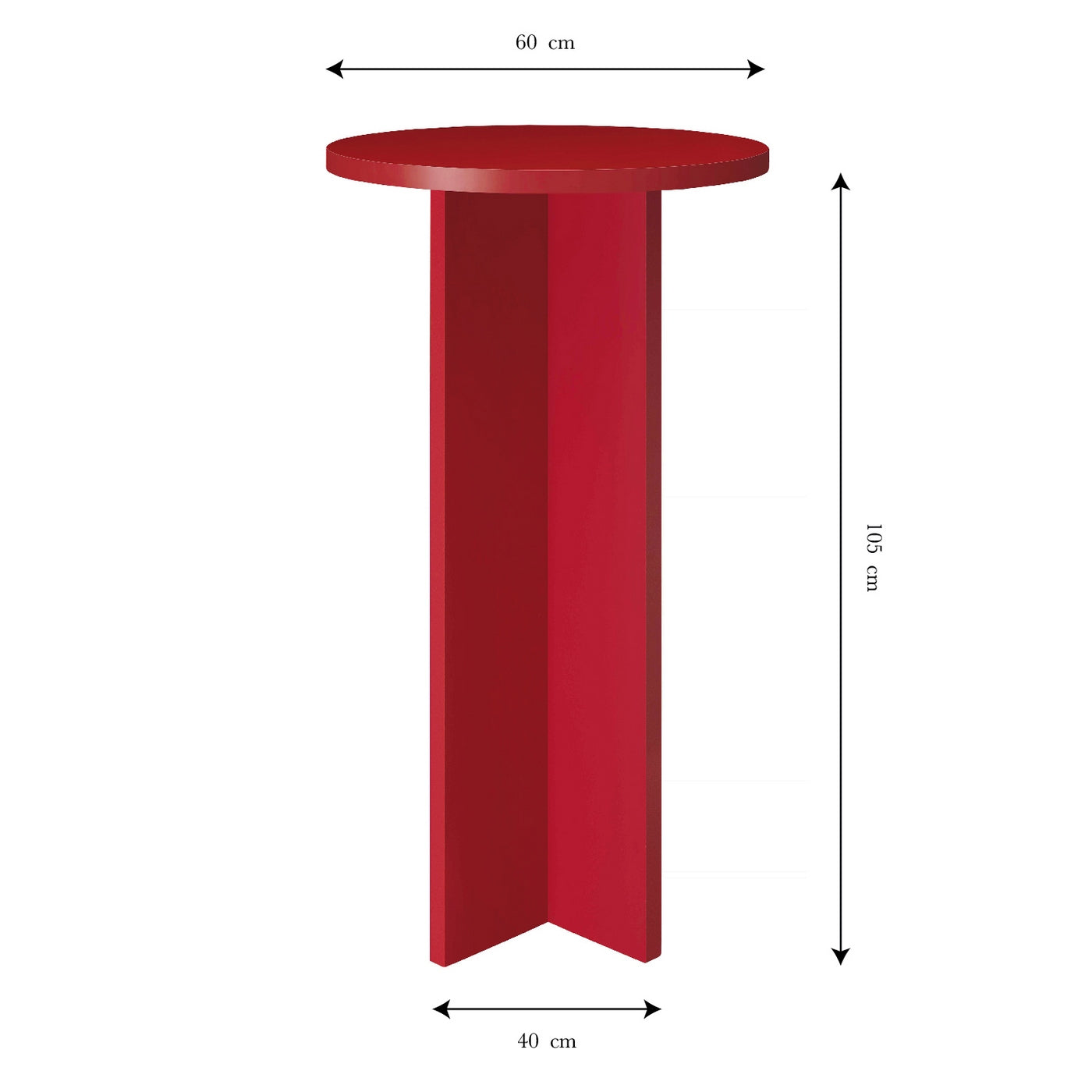 Table Haute Ronde Chinchin 60 Cm - Flamme