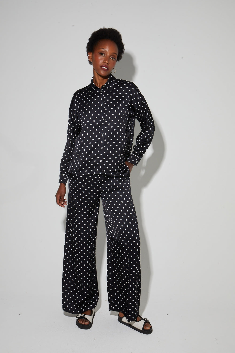 Chemise Iris A  Pois, Fabriquée En Italie