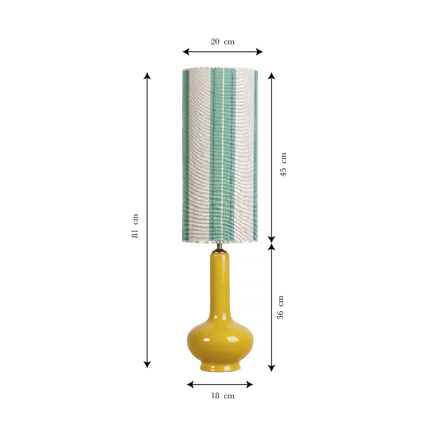 Lampe De Table "Coline" Groovy Lines - Multicolore