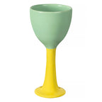 Ceramic Wine Glass "Salut" - Green - Multicolor